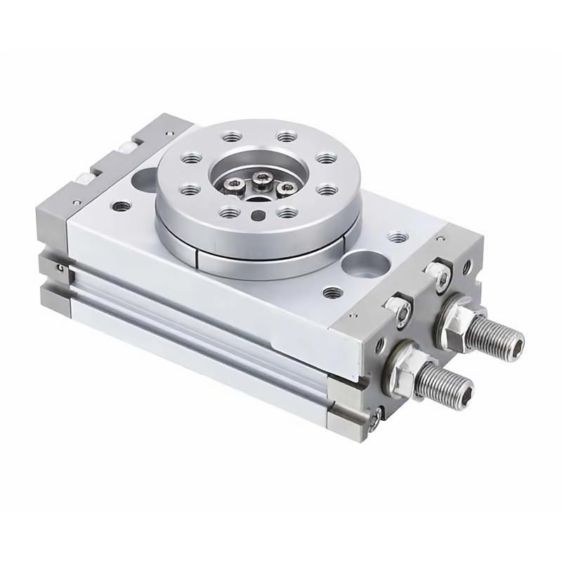 MSQ pneumatic rotary table with adjustable end-position hardware and sensor-ready construction