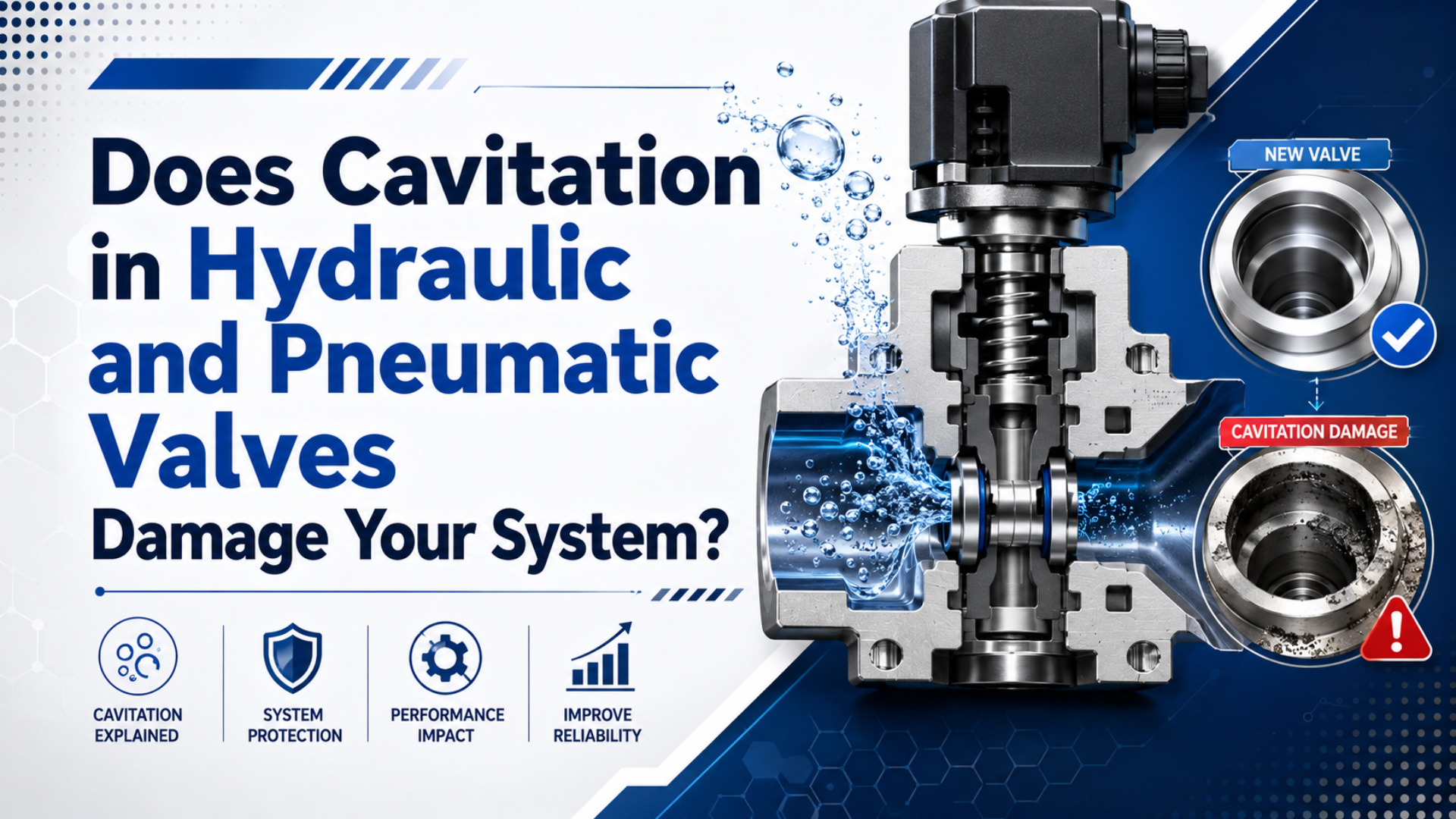 Schädigt Kavitation in Hydraulik- und Pneumatikventilen Ihr System? – Titelbild