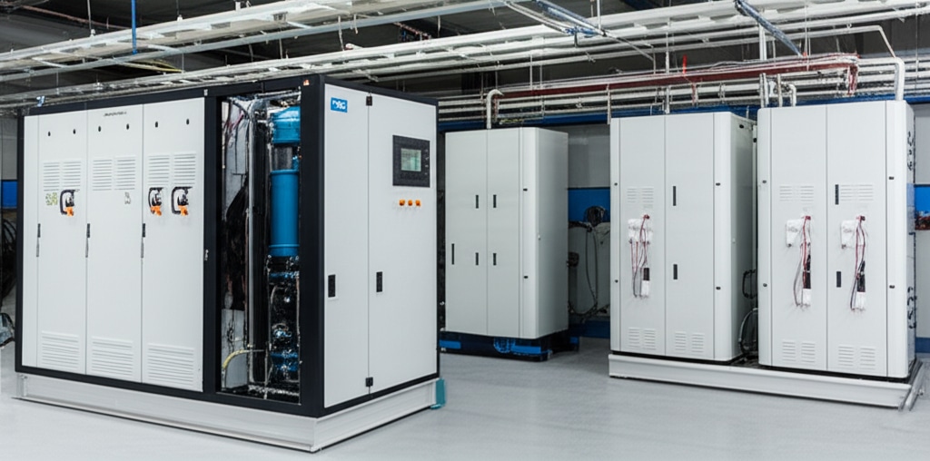Compressed air distribution strategies showing centralized, decentralized, and hybrid system layouts