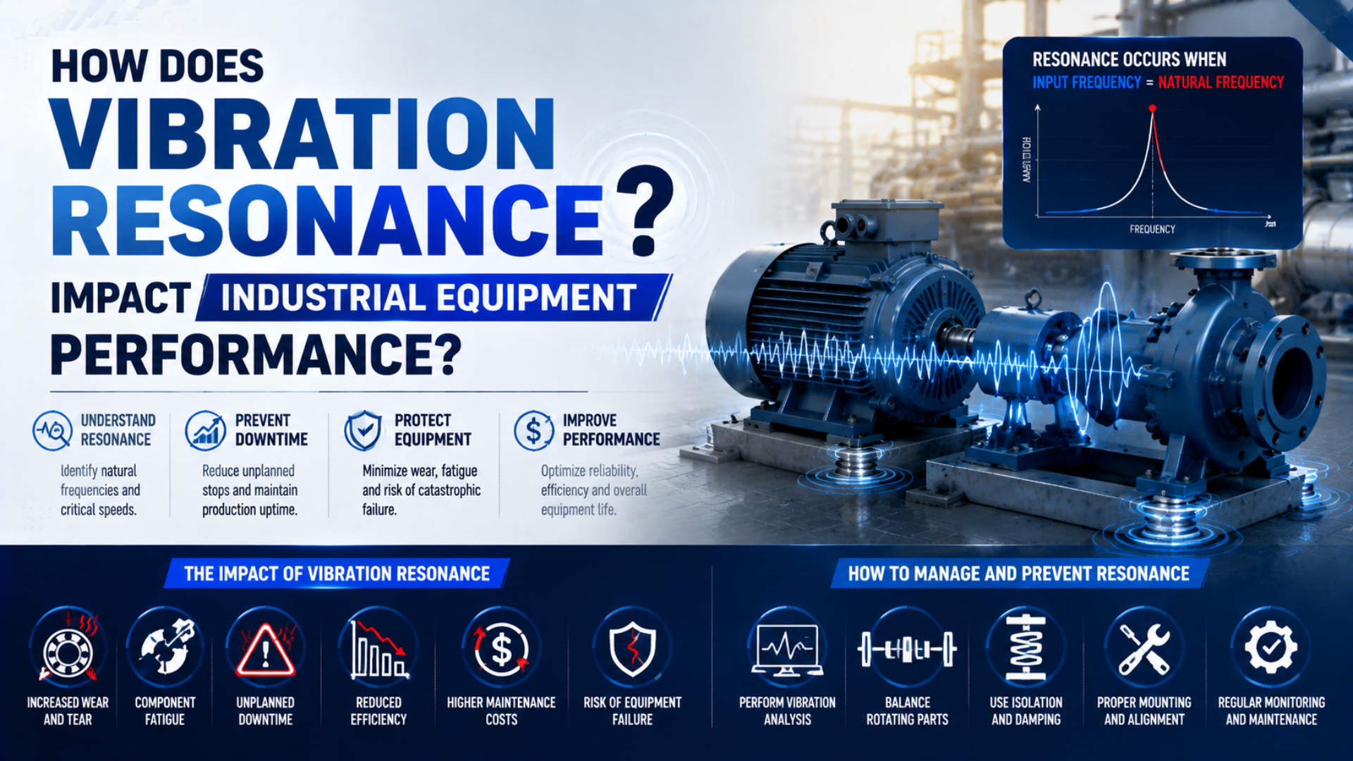 Image principale : comment la résonance vibratoire influence les performances des équipements industriels