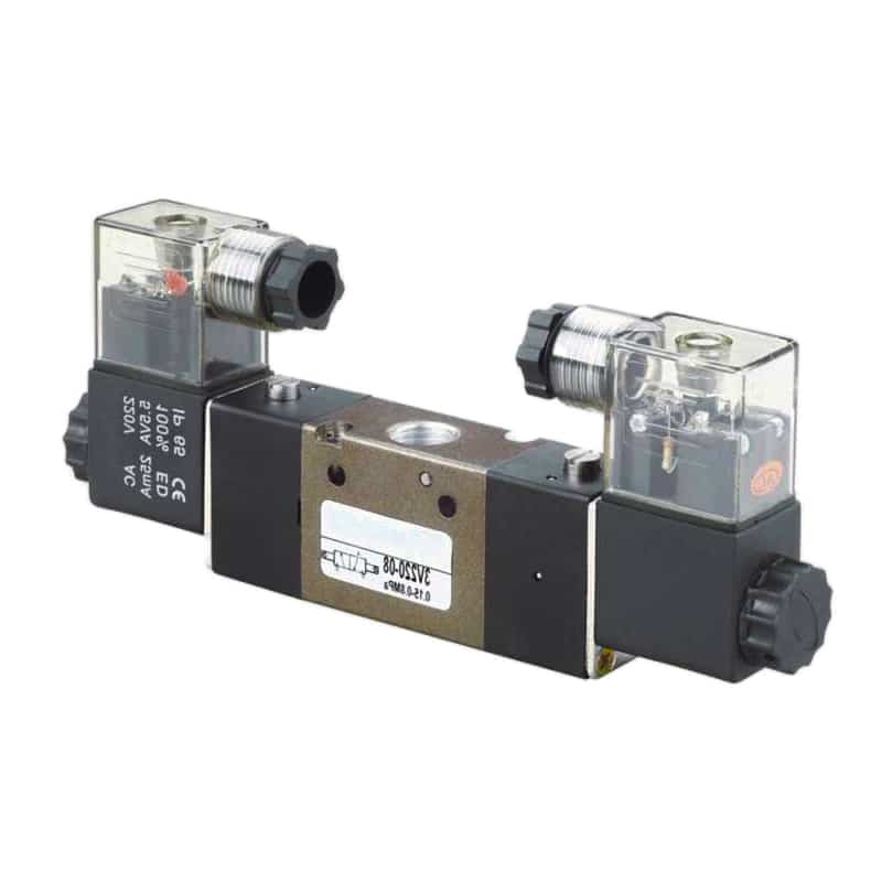 İşlev bazında karşılaştırılması gereken çeşitli solenoid ve hava kumandalı yapılandırmaları gösteren 200 serisi yön kontrol valfi ailesi