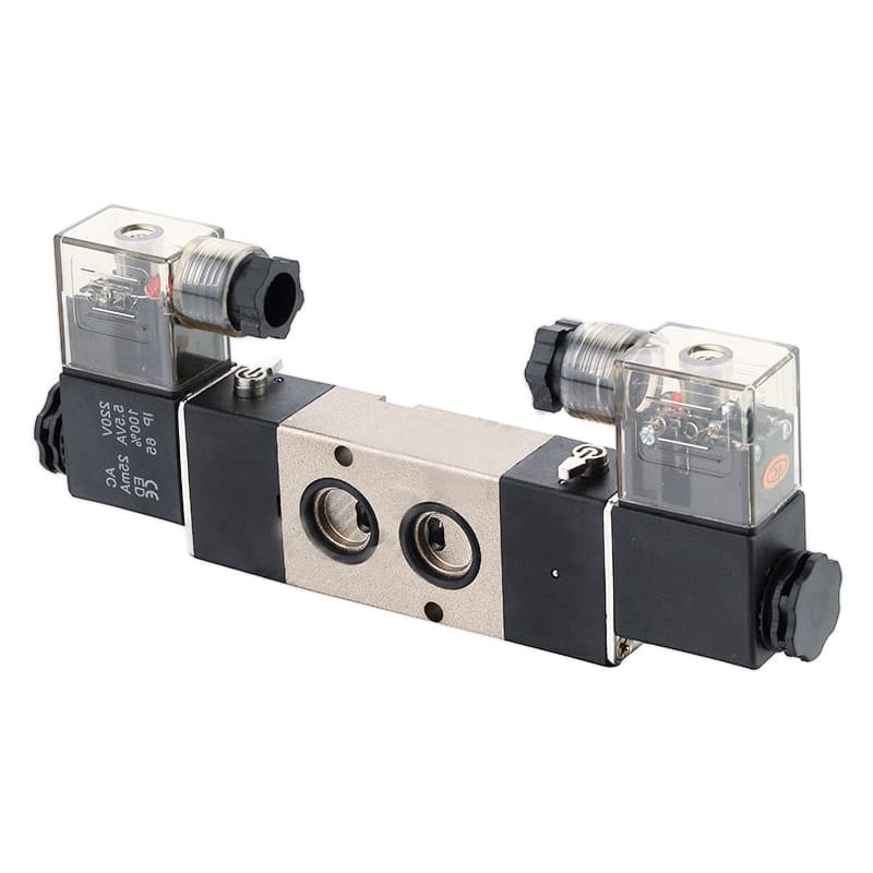 Van điện từ đảo chiều khí nén dạng tấm minh họa vì sao phải xác nhận đúng mã van và cấu hình đế van