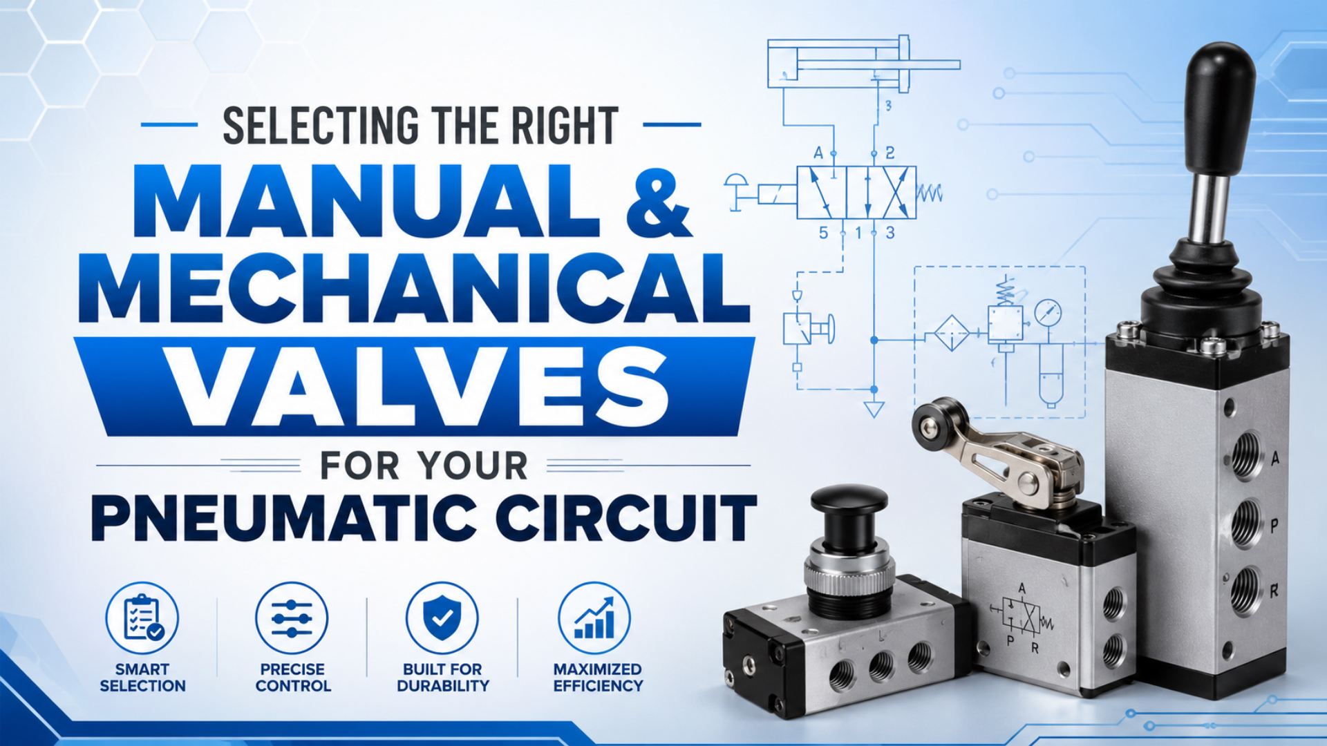 Guide de sélection des distributeurs pneumatiques manuels et mécaniques pour un circuit pneumatique