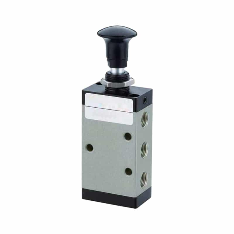 4R and 3R hand lever pneumatic valves showing maintained manual directional operators
