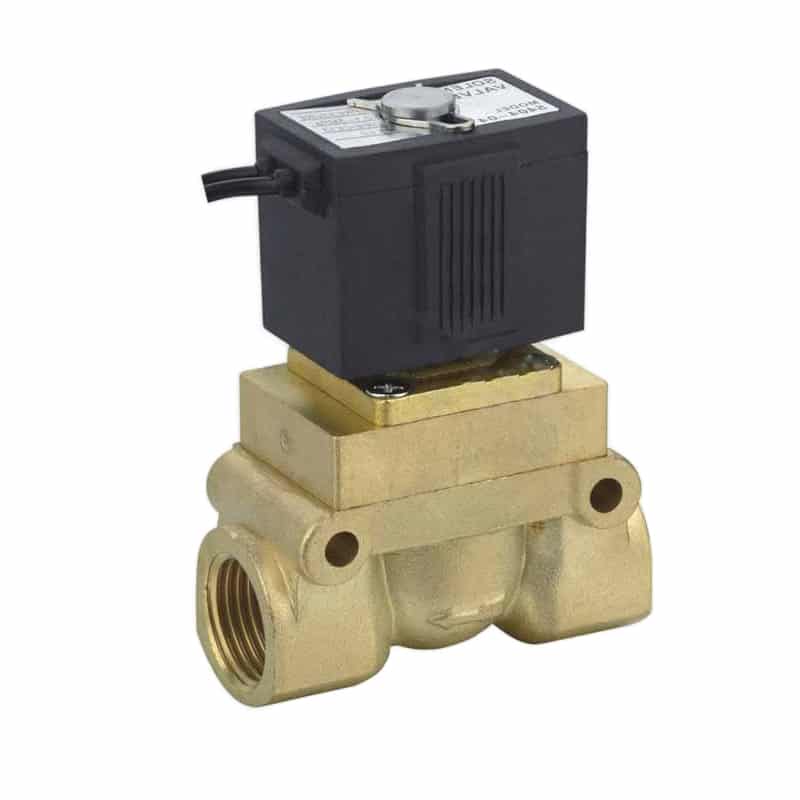 Van điện từ 2/2 thường đóng, áp suất cao, minh họa vì sao phải kiểm tra đồng thời cấp áp suất, orifice và nguyên lý tác động