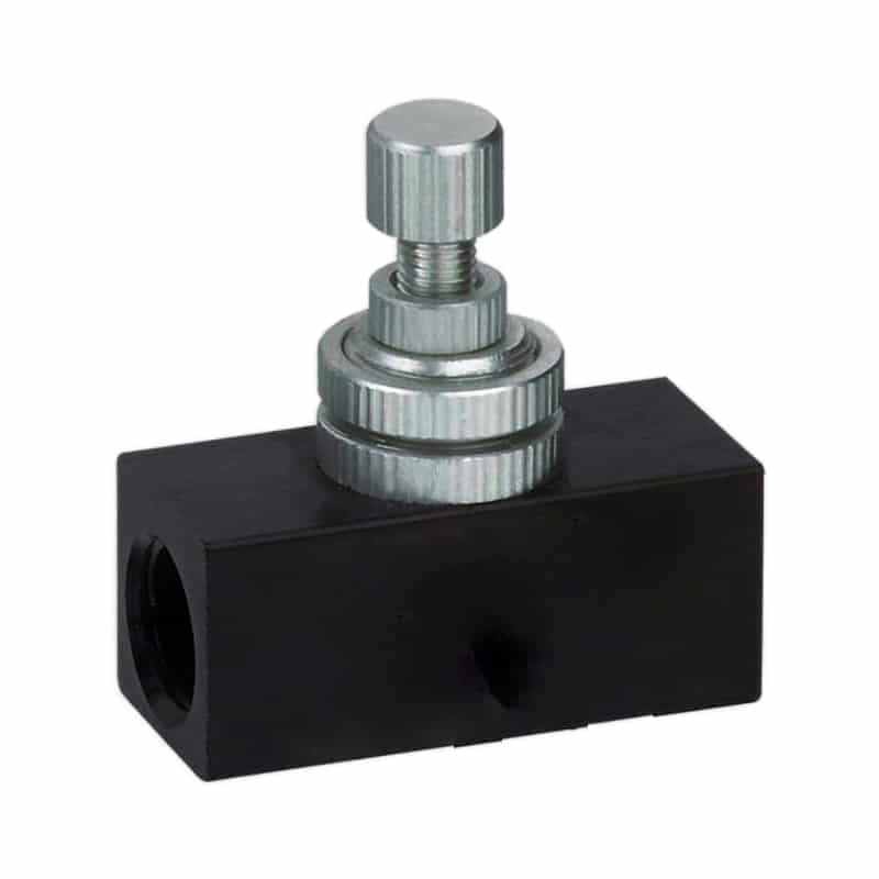 RE Series one-way pneumatic flow control valve used for cylinder speed adjustment