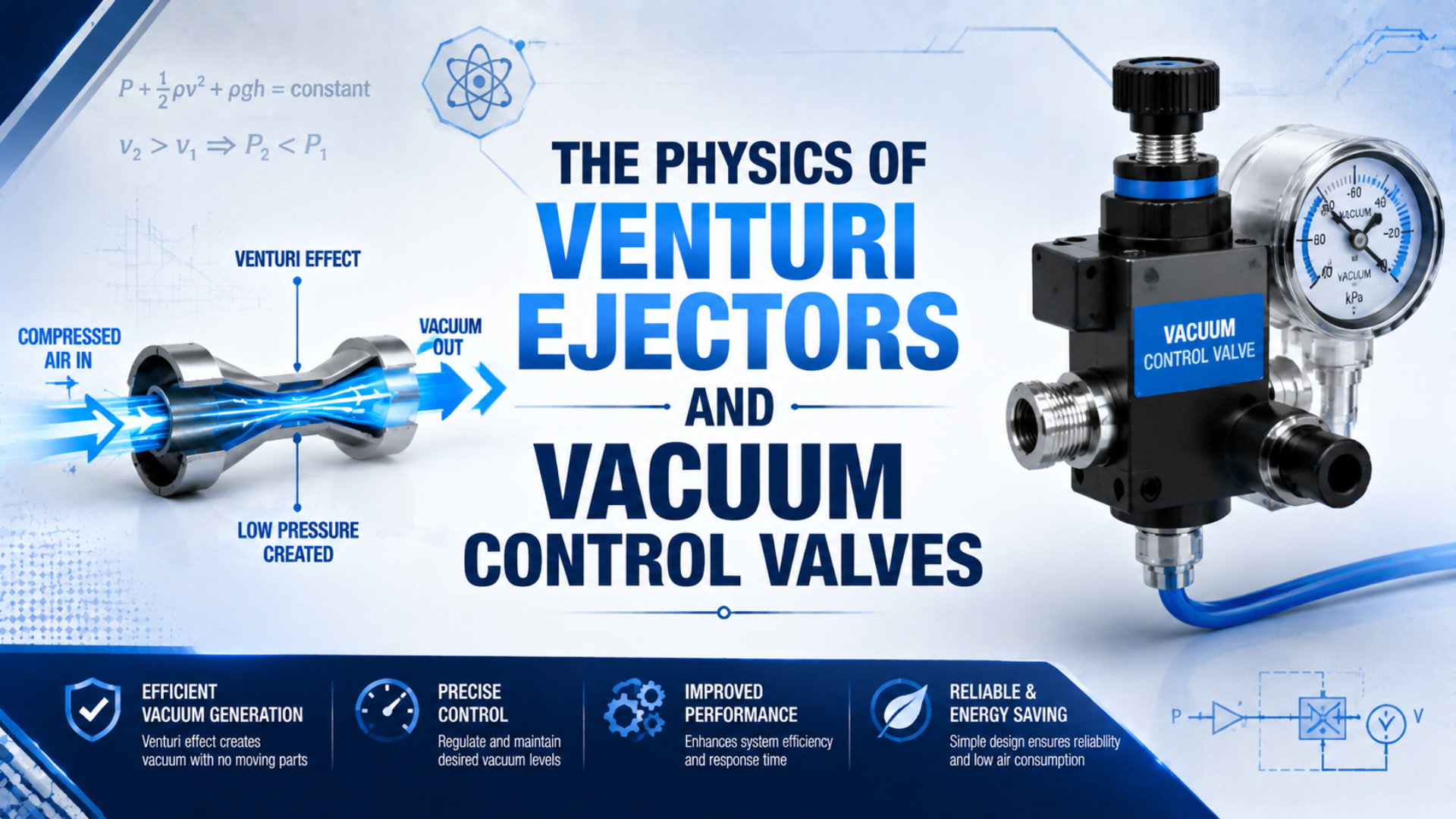 Die Physik von Venturi-Ejektoren und Vakuum-Steuerventilen – Titelbild