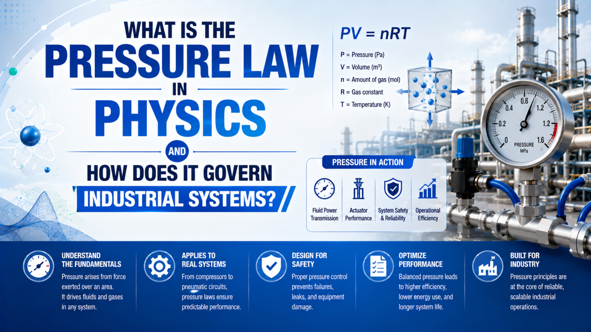 Druckgesetz der Physik und seine Bedeutung für industrielle Systeme – Titelbild
