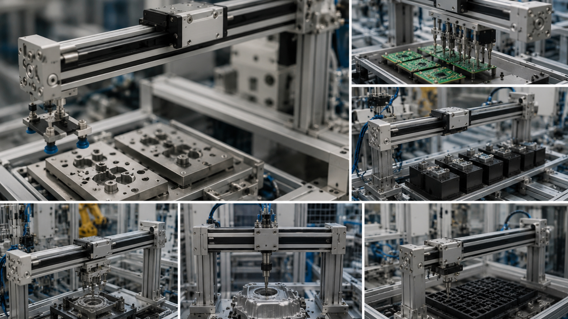 Rodless pneumatic cylinder automated assembly and test station