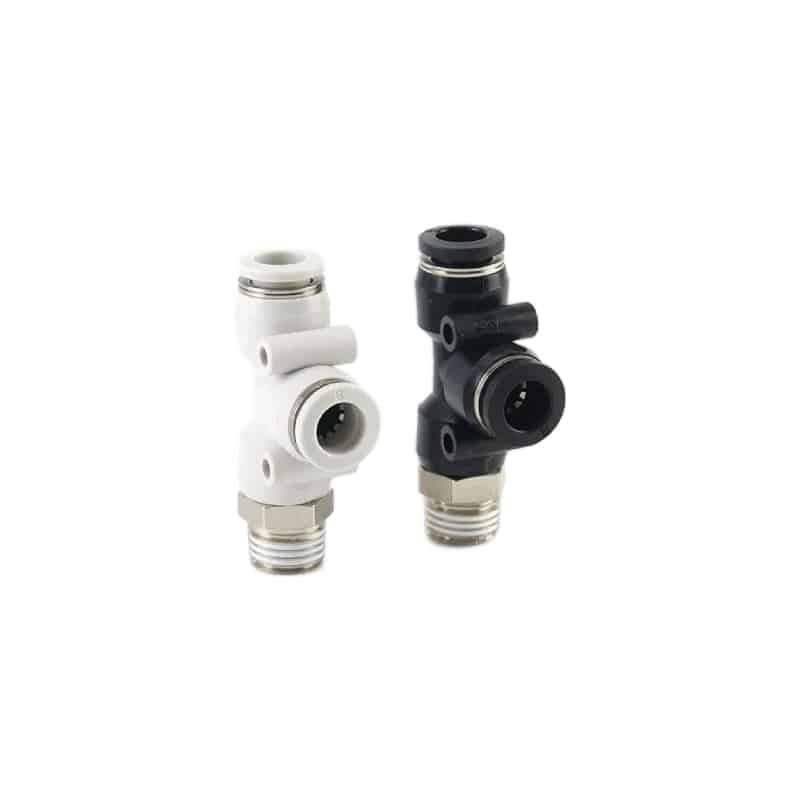 pd series pneumatic male run tee push in fittings product view 1