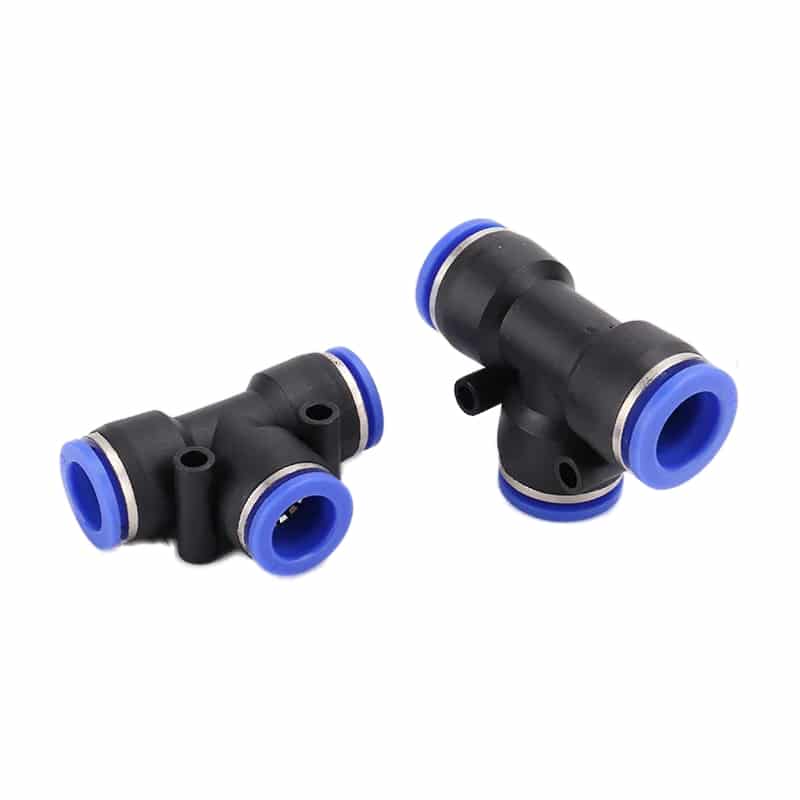 Bepto Pneumatic PE series pneumatic union tee push-in fitting for fast tube connection