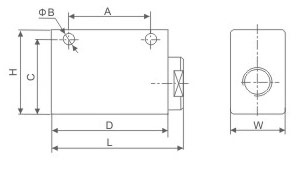 QE Series Pneumatic Quick Exhaust Valve dimension reference drawing