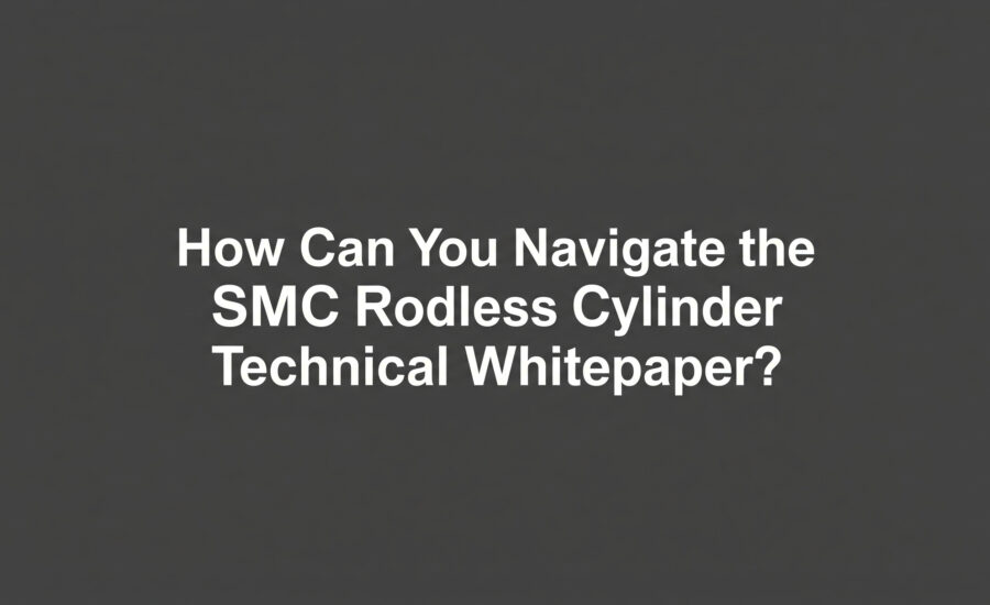Wie können Sie durch das technische Whitepaper zu kolbenstangenlosen Zylindern von SMC navigieren?