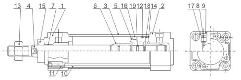MB-Serie ISO15552 Zugstangen-Pneumatikzylinder Bestellnummer Sonstige Informationen