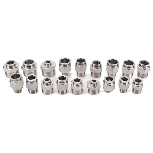 PC-Serie Edelstahl Schnellverschlussstecker Außengewinde