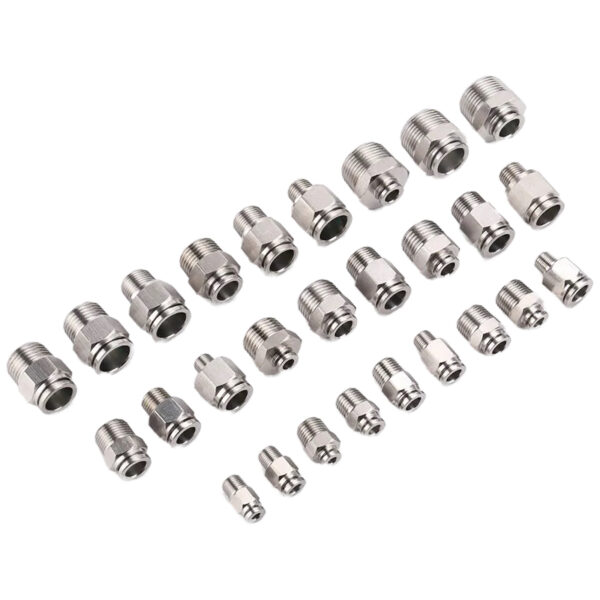 PC-Serie Edelstahl Schnellverschlussstecker Außengewinde