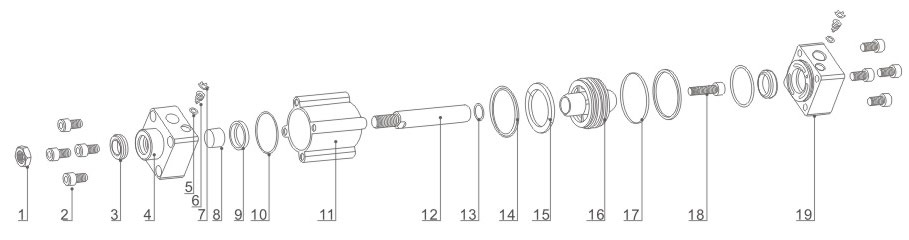 SI Series Pneumatic Cylinder Assembly Kits (ISO 15552 ISO 6431) Overall Dimensions