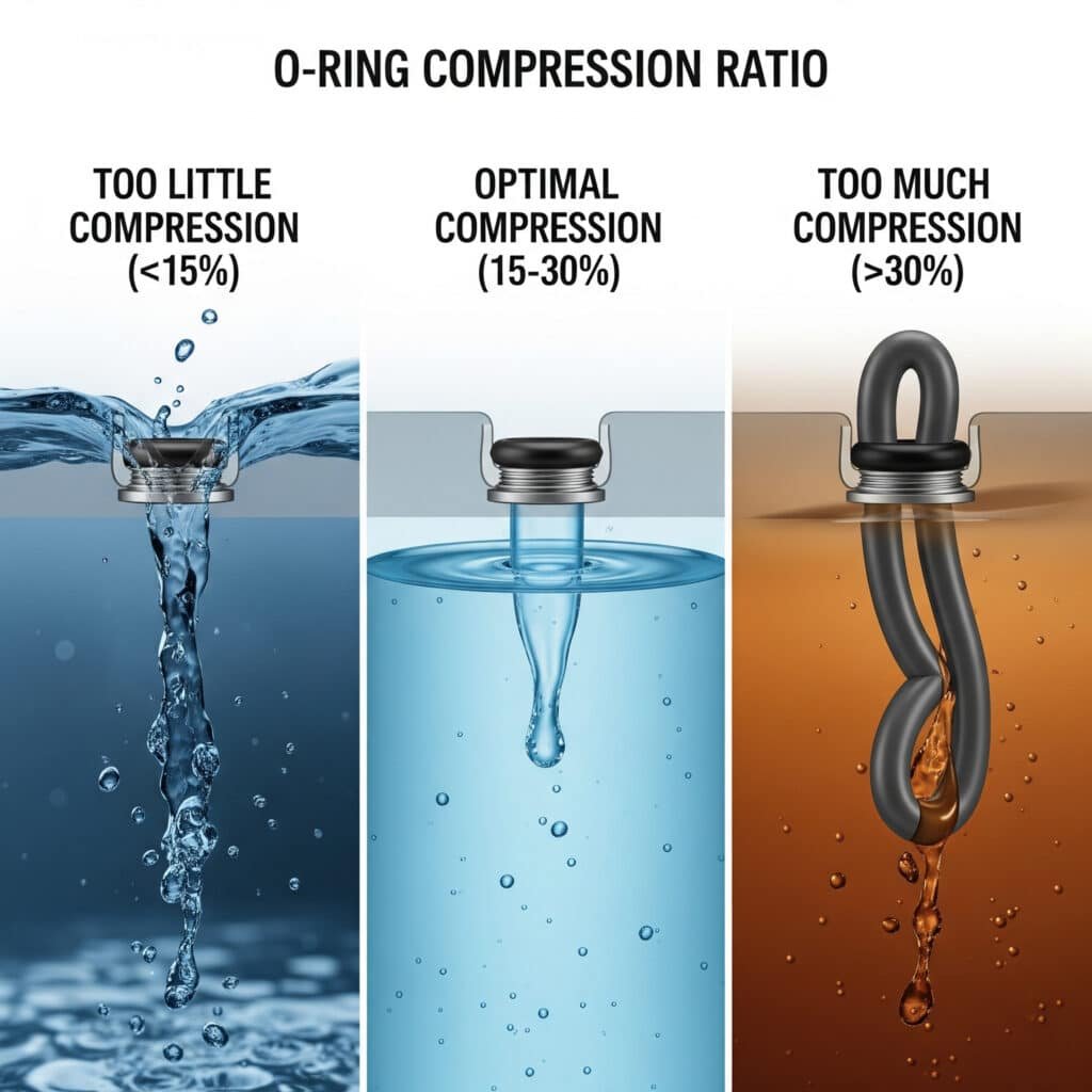 O ring sıkıştırma oranı diyagramı