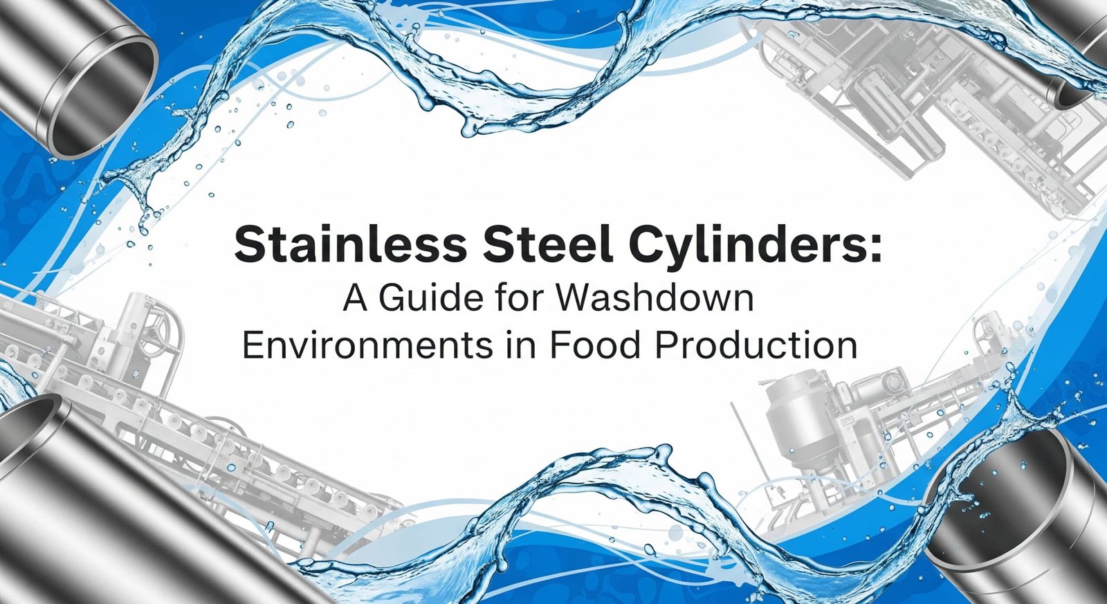 Roostevabast terasest silindrid: A Guide for Washdown Environments in Food Production (Juhend toiduainete tootmises).