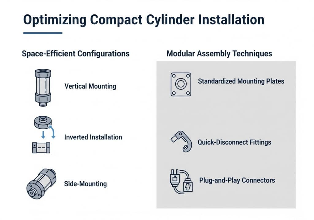 Visuel guide til optimering af installation af kompakte cylindre