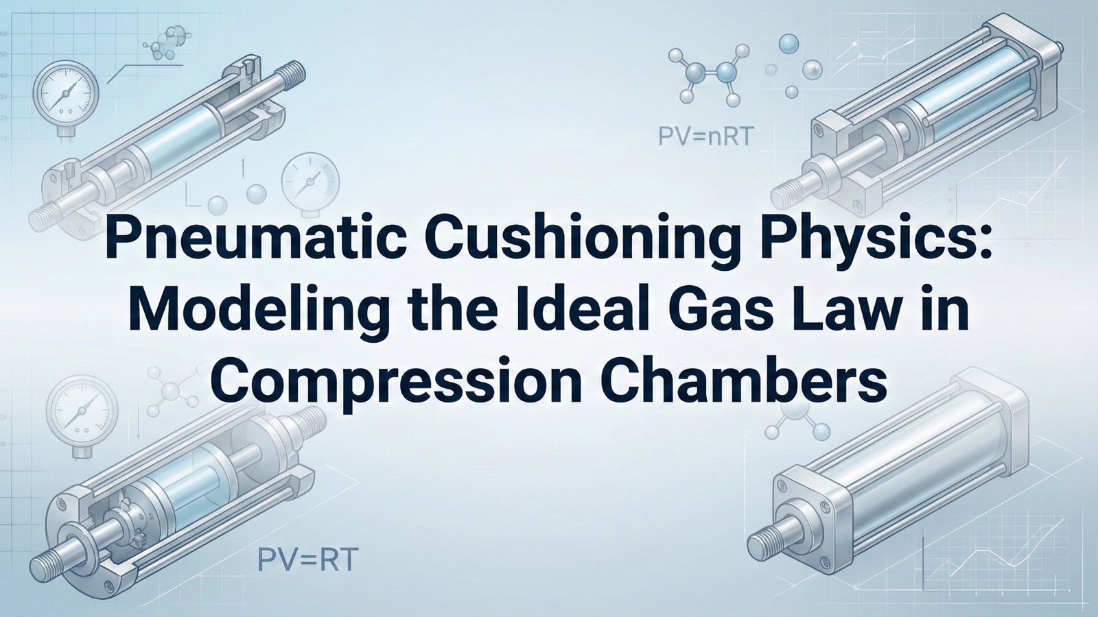 ฟิสิกส์ของระบบกันกระแทกแบบนิวเมติก - การสร้างแบบจำลองกฎของแก๊สอุดมคติในห้องอัด