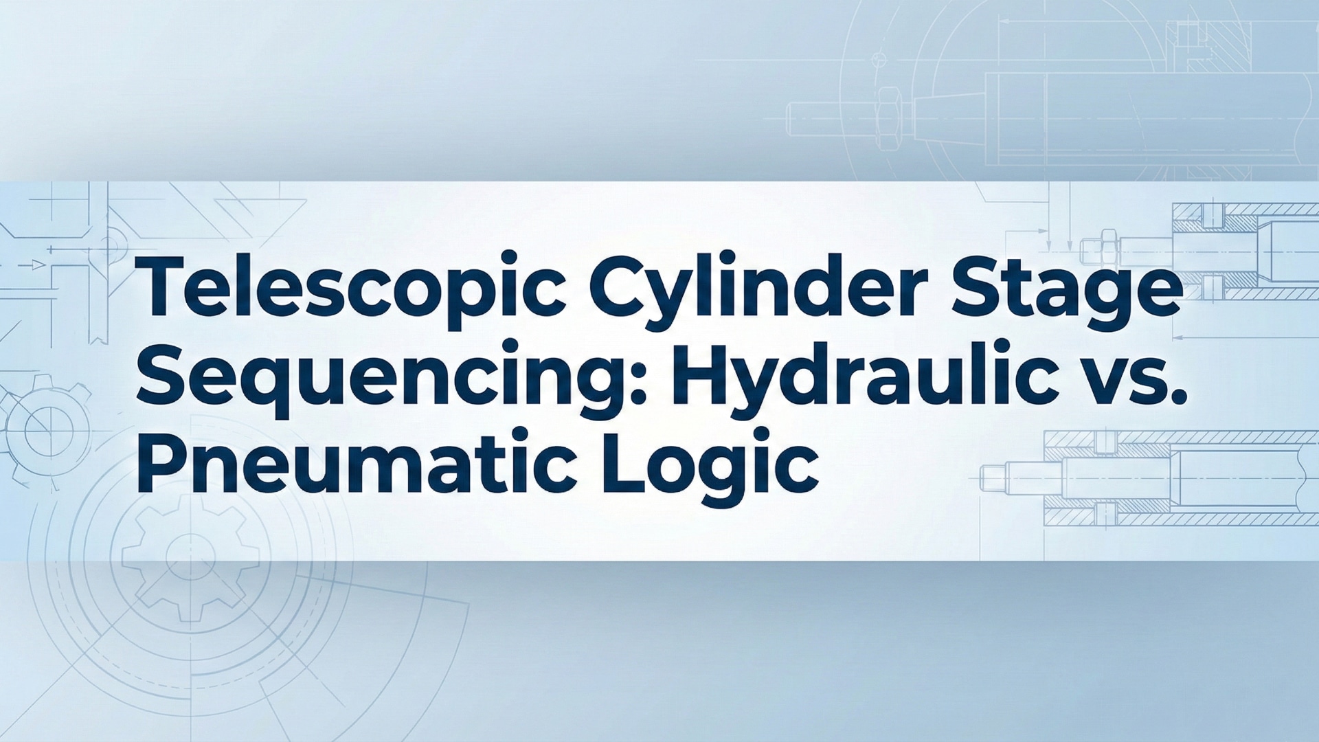 การจัดลำดับแท่นกระบอกสูบแบบยืดหดได้ - ตรรกะไฮดรอลิกเทียบกับนิวเมติก