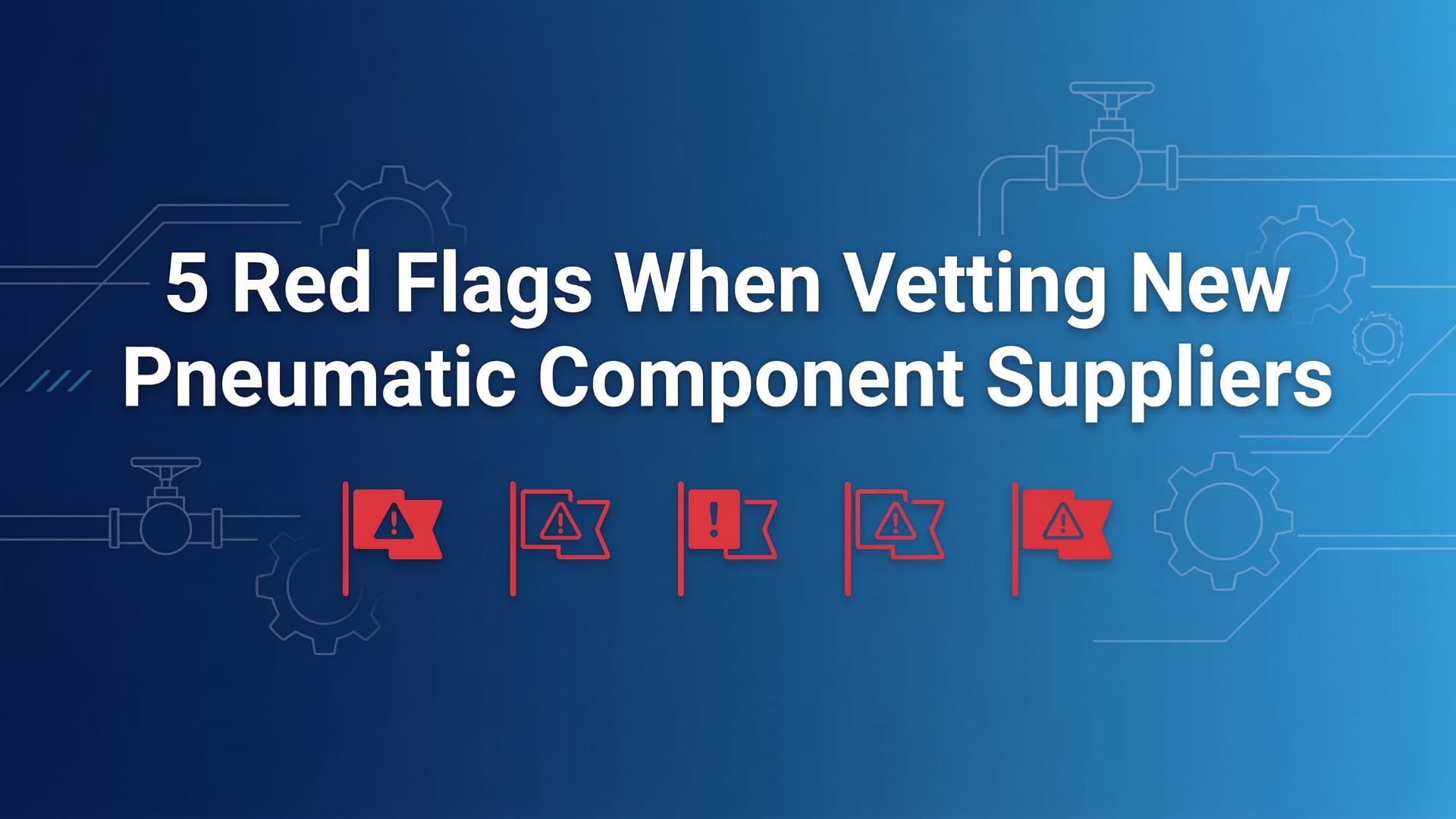 5 crvenih zastavica pri provjeri novih dobavljača pneumatskih komponenti