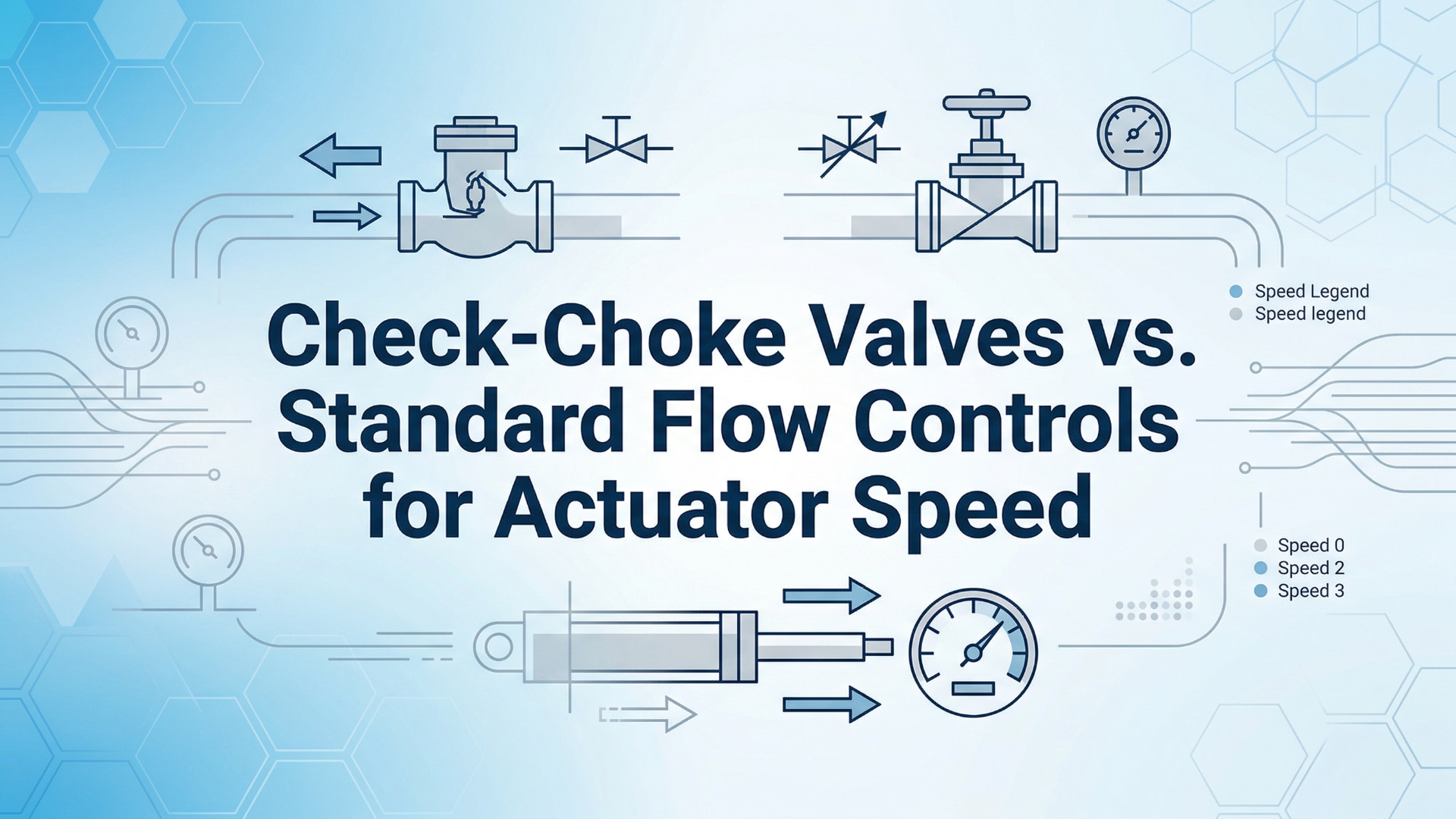 วาล์วเช็ค-โช้ก เทียบกับ ตัวควบคุมการไหลมาตรฐาน สำหรับความเร็วของแอคชูเอเตอร์
