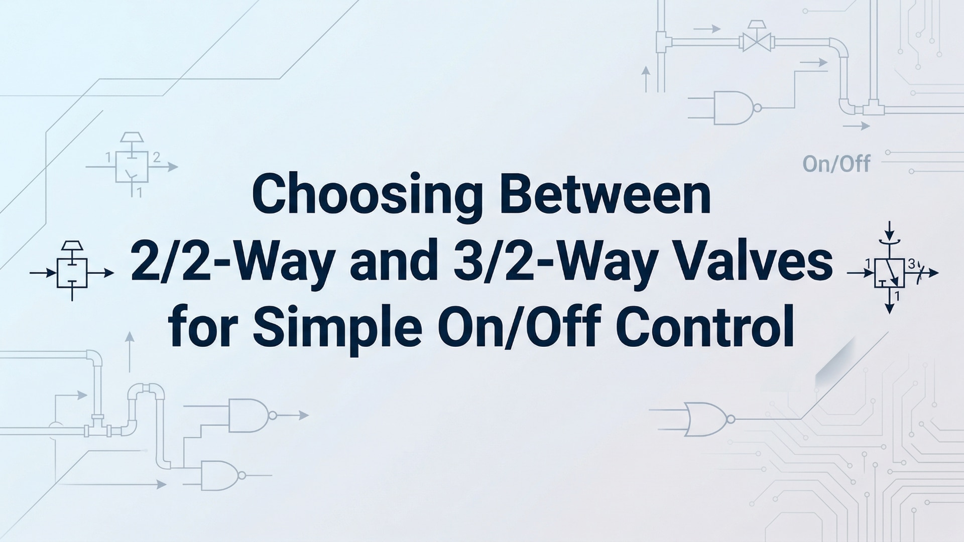 בחירה בין שסתומים דו-כיווניים (2/2) לשסתומים תלת-כיווניים (3/2) לצורך בקרה פשוטה של הפעלה/כיבוי
