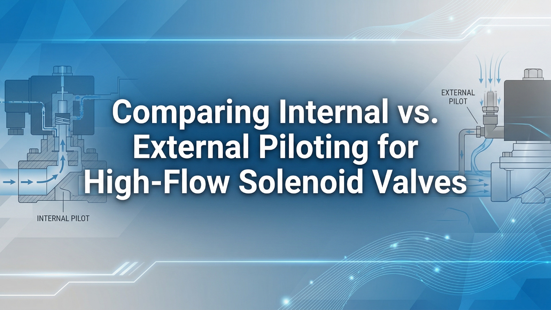 השוואה בין פיילוט פנימי לפיילוט חיצוני עבור שסתומי סולנואיד בעלי זרימה גבוהה