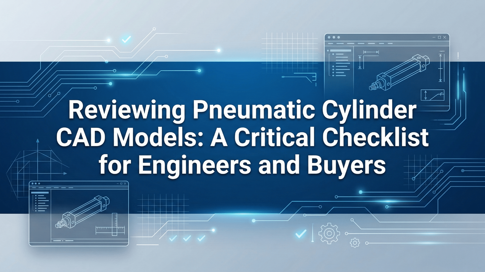 การตรวจสอบแบบจำลอง CAD ของกระบอกสูบนิวเมติกส์ - รายการตรวจสอบที่สำคัญสำหรับวิศวกรและผู้ซื้อ