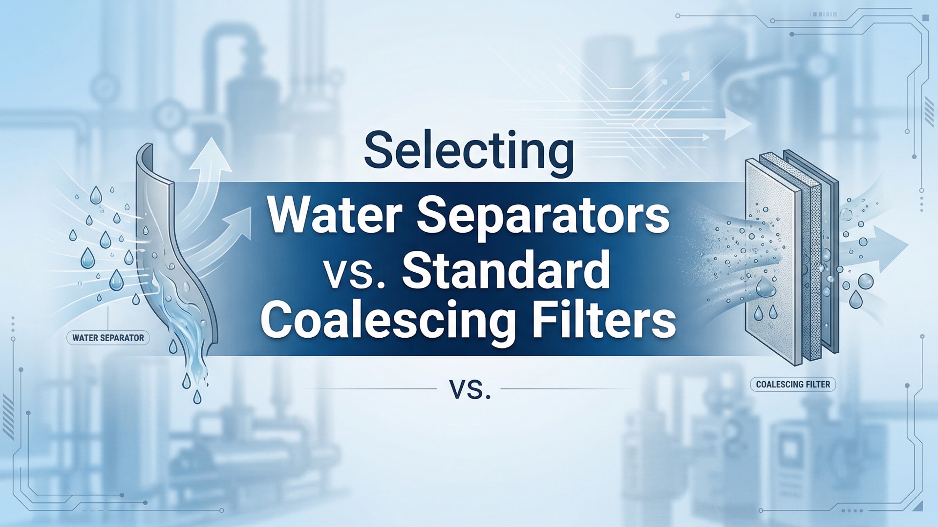 בחירה בין מפרידי מים לבין מסנני איחוד סטנדרטיים