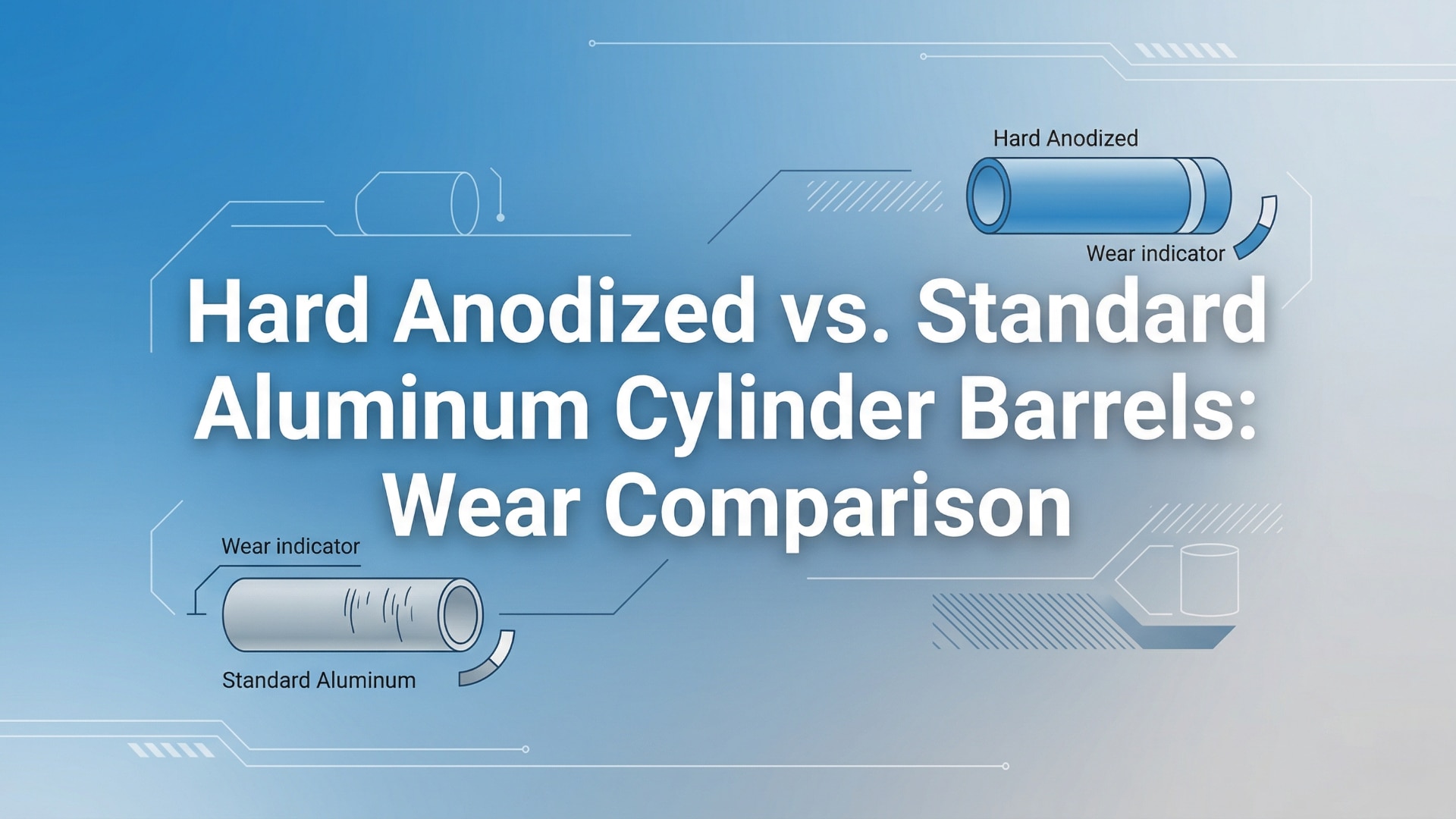 硬質陽極處理與標準鋁質汽缸套 - 磨損比較