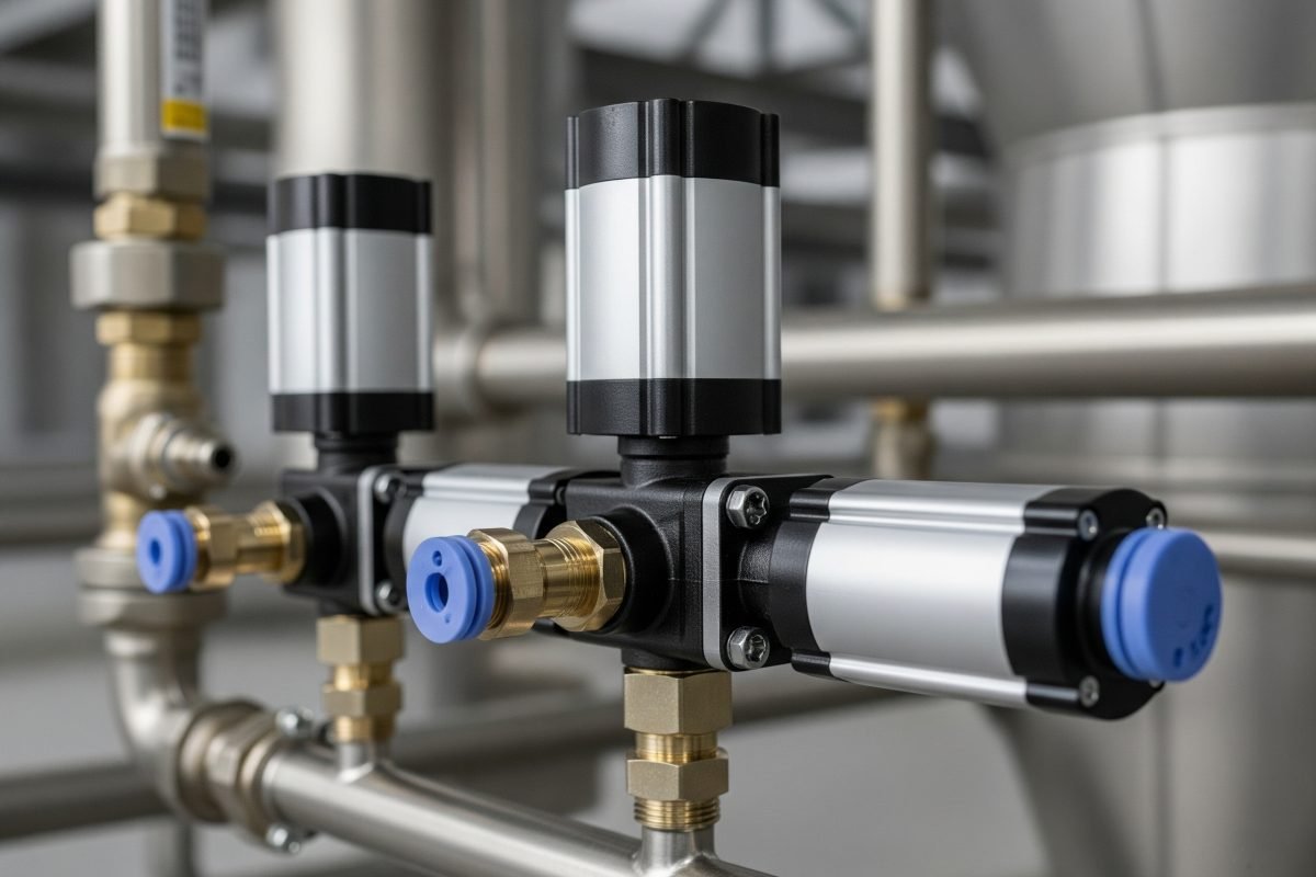 Supape de control al aerului concepute pentru medii periculoase, care funcționează în siguranță într-o zonă industrială explozivă sau predispusă la praf, unde componentele electrice reprezintă un risc.