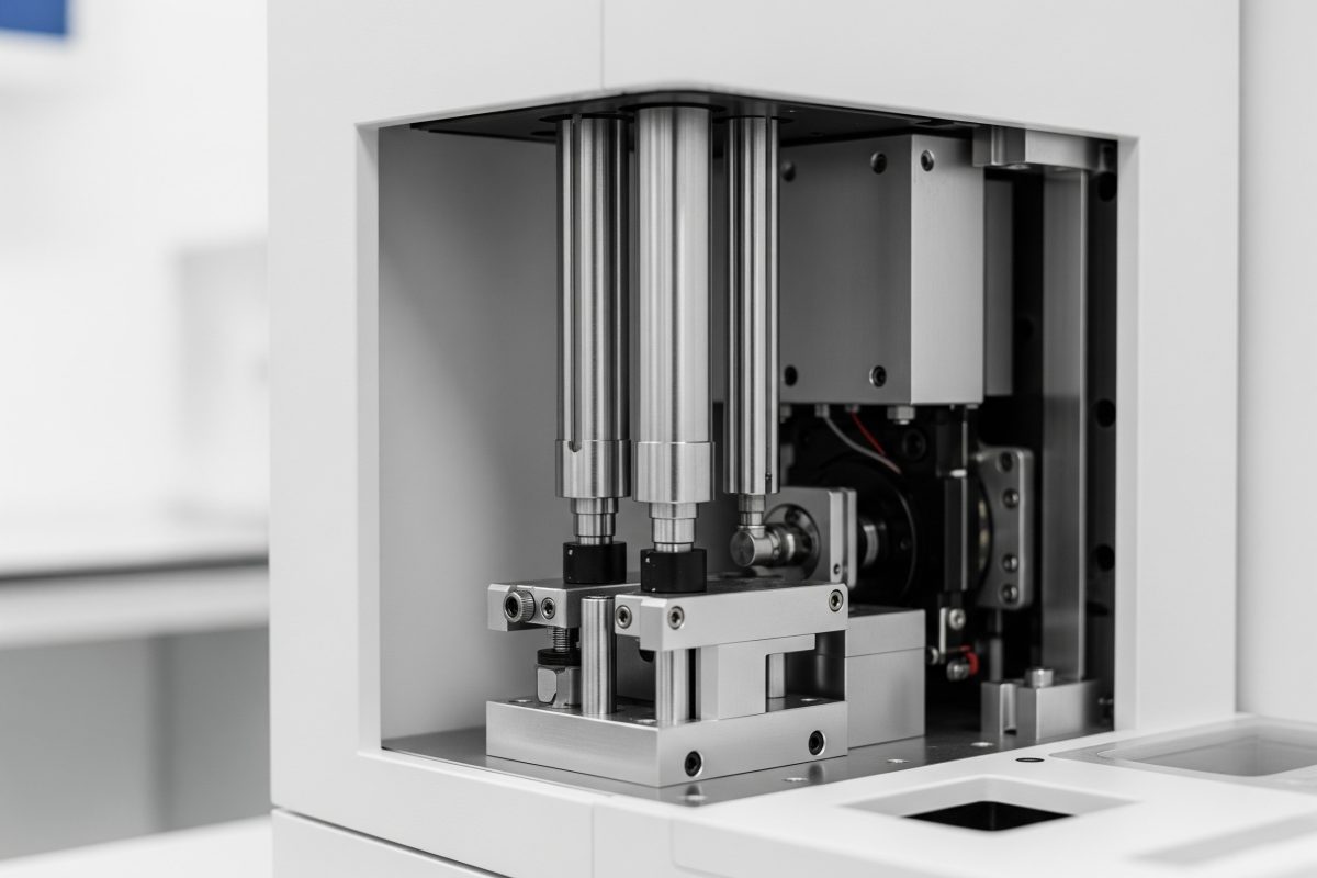 Kompaktni cilindri za vođenje omogućavaju precizna i kompaktna kretanja unutar medicinskih analitičkih instrumenata, dijagnostičke opreme ili sistema za rukovanje laboratorijskim uzorcima u čistom okruženju.