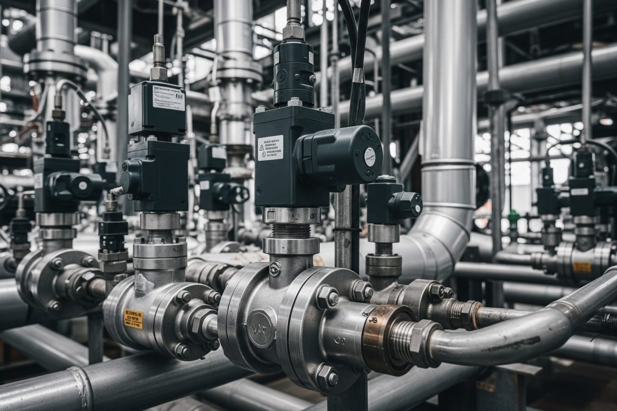 Solenoidne ventile za tečnosti za teške uslove rada koji upravljaju protokom goriva, maziva i hidrauličnih tečnosti u procesnim cijevovodima na postrojenju za naftu i plin.