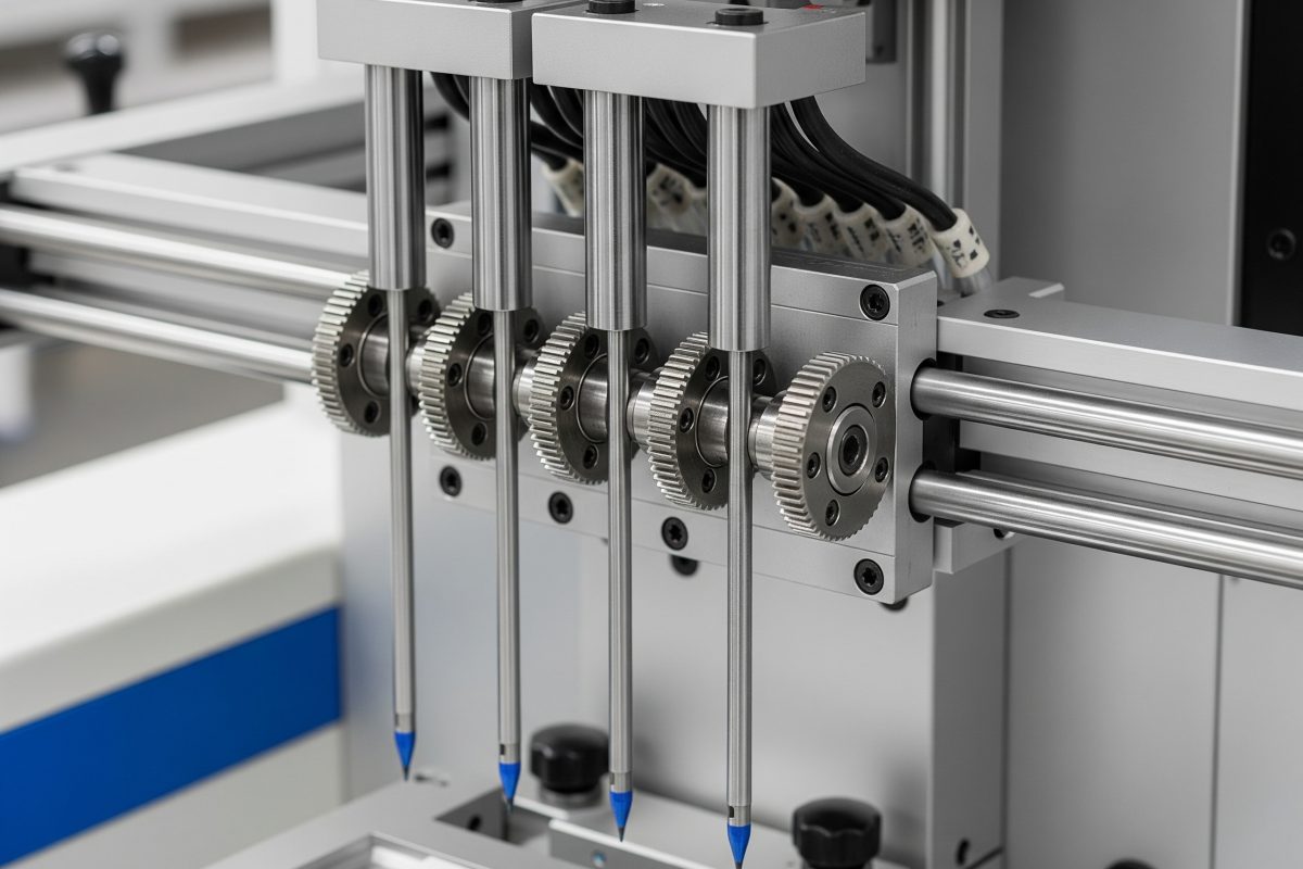 Tanki cilindri koji pokreću glave za štampanje kratkim, preciznim reciprocirajućim pokretima u opremi za pad štampanje ili označavanje.