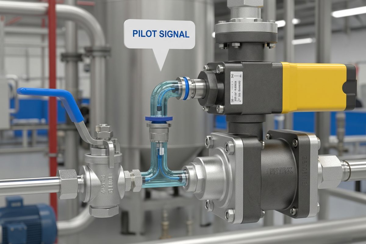 Ručni ventil koji se koristi za generisanje pneumatskog pilot signala, koji zauzvrat aktivira veći, zrakom pilotirani ventil u kontrolnoj sekvenci.