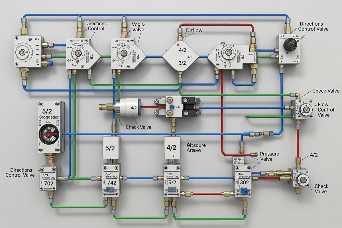 Ventili za kontrolu zraka koriste se za izradu isključivo pneumatskog logičkog kruga za obavljanje specifičnih sekvencijalnih ili logičkih funkcija bez električne energije.