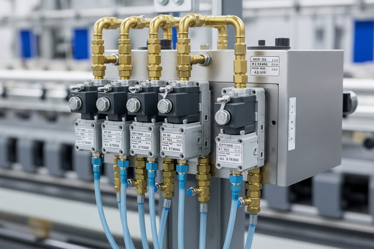 Solenoidni ventili koji osiguravaju preciznu kontrolu zraka za rad mašina, poput napinjanja pređe ili napajanja tintom u tekstilnim i grafičkim mašinama.